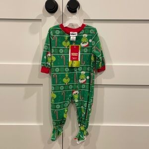 Grinch Christmas Fleece Pajamas 12 Months